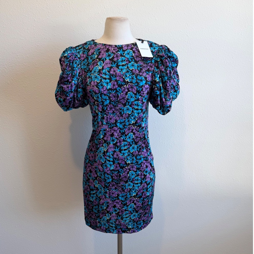 NWT ROTATE Birger Christensen Slinky Print Floral Dress Womens EU 40 US Medium